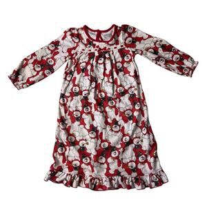 Toddler Girl Frosty The Snowman Red Shimmer Holiday Christmas Gown Size 2T
